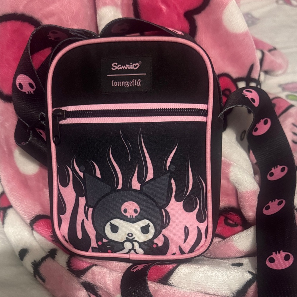 Sanrio Kuromi Pink and Black Crossbody Bag